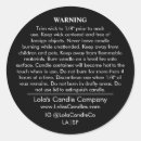 Search for warning labels Candle