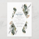 Search for feathers birthday invitations Bohemian