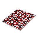Search for red and white pattern tiles Black