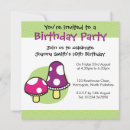 Search for mushroom birthday invitations Magic