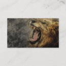 Search for beasts business cards Lion