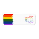 Search for gay pride flag return address labels Colourful