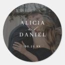 Search for bride and groom names stickers Elegant