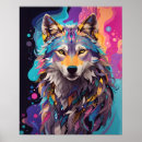 Search for neon wolf posters Colorful