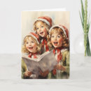 Search for vintage little girl christmas cards Green