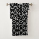 Search for black and white designs bath towels Modern