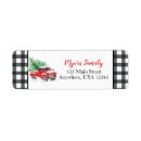 Search for red black plaid return address labels Winter