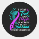 Search for my husband stickers Purple