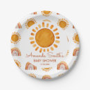Search for boho baby shower plates Yellow