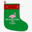 Search for florida christmas stockings Santa flamingo