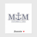 Search for beach monogram stickers Navy