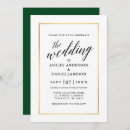 Search for black green gold wedding invitations Minimalist