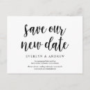 Search for our wedding postcards Save our new date