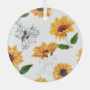 Search for sunflowers christmas tree decorations White