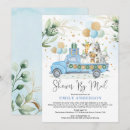 Search for blue safari baby shower invitations For kids
