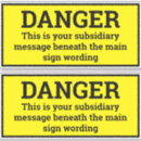 Search for danger warning signs Beware