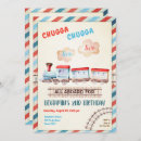 Search for chugga chugga two two birthday invitations Vintage train