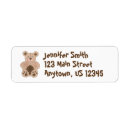Search for brown animal return address labels Bear