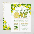 Search for sweet one invitations Lemon