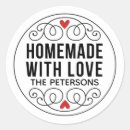 Search for black and red heart stickers Made with love