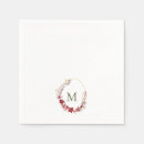 Search for monogram christmas napkins Wreath