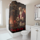 Search for christmas tree shower curtains Santa