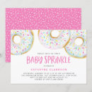 Search for doughnuts baby sprinkle invitations Watercolor