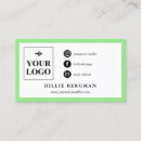 Search for lime green business cards Black