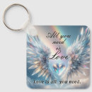 Search for love angel key rings Rainbow