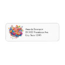 Search for orange flower return address labels Boho