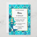 Search for turquoise birthday invitations Mermaid