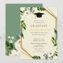 Search for greenery graduation invitations Gold