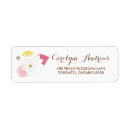 Search for pink flowers return address labels Pretty