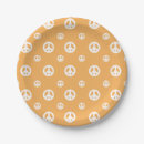 Search for peace sign paper plates Orange