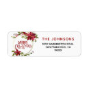 Search for red white and green return address labels Poinsettia