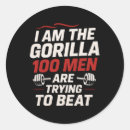Search for funny gorilla stickers Bodybuilding