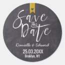 Search for rustic save the date stickers Chalkboard