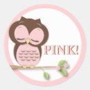 Search for owl on branch stickers Pink