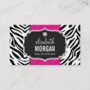 Search for zebra print business cards Girly