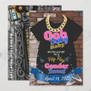 Search for oh gender reveal invitations Pink and blue
