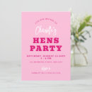 Search for unique hens party invitations Script