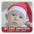 Search for babys first christmas stickers 1st