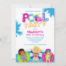 Search for girls 8th birthday invitations Splish splash