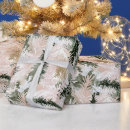 Search for green pine trees wrapping paper Pink