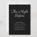 Search for the night before wedding invitations Typography
