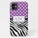 Search for purple zebra iphone cases White