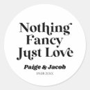 Search for fancy wedding stickers Nothing fancy just love