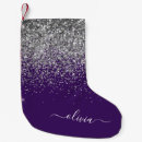 Search for silver glitter christmas stockings Girly