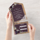 Search for purple lace wedding invitations Rustic