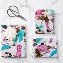 Search for cowhide wrapping paper Cowgirl